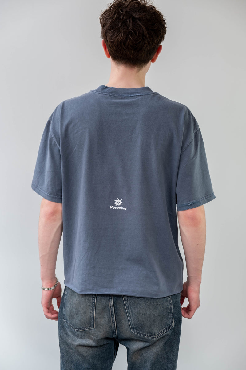 Quote Tee Faded Indigo