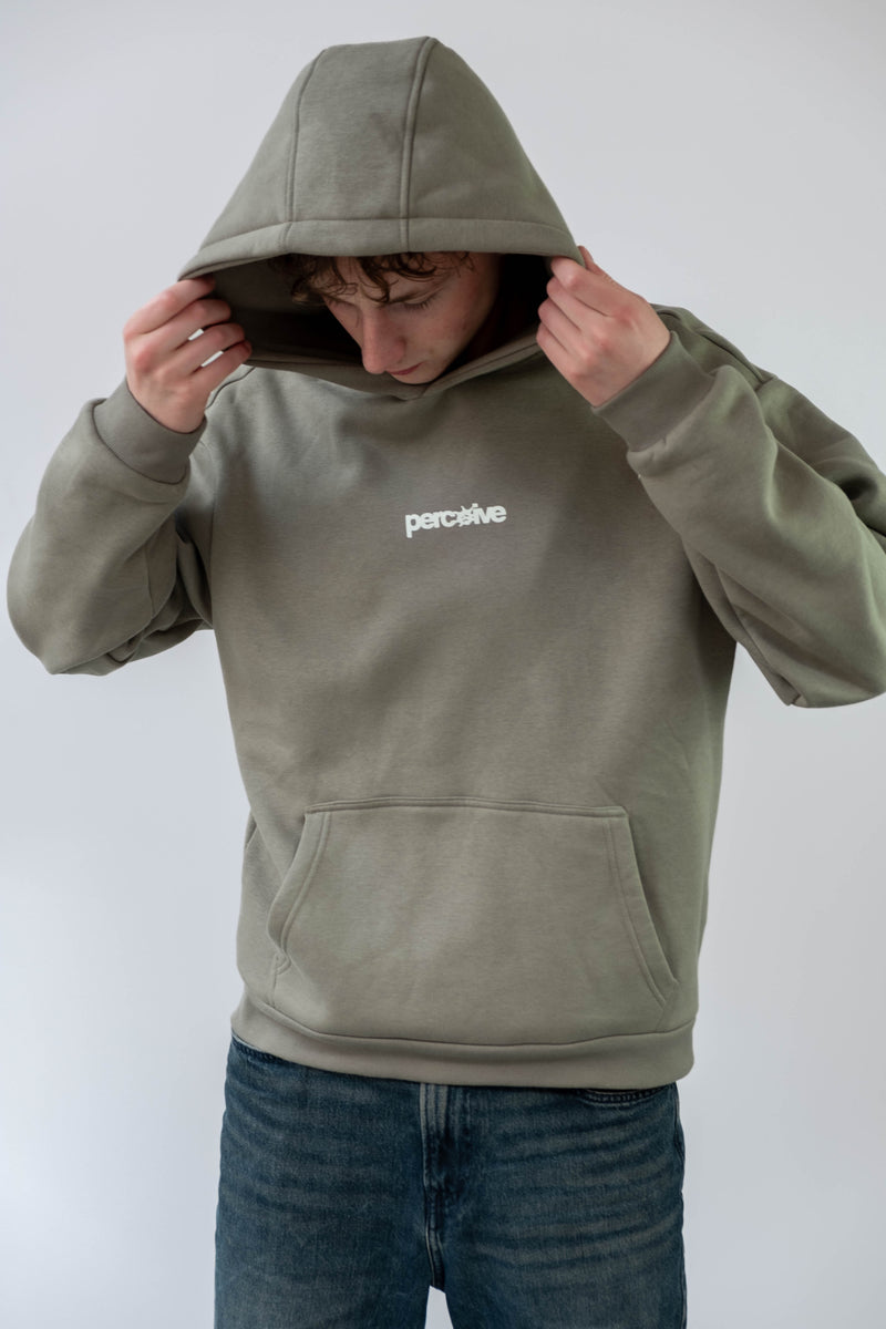 Logo-Hoodie Olivgrün