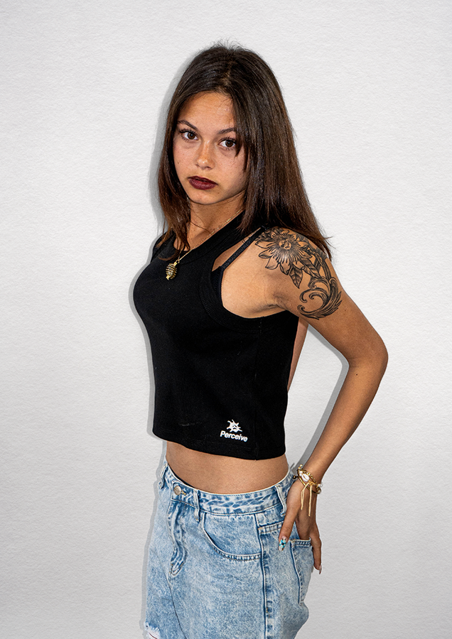Essential Croptop Black