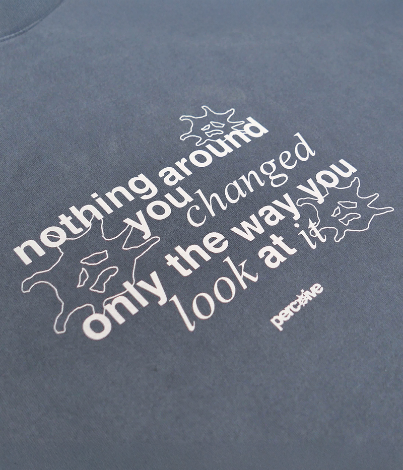 Quote Tee Faded Indigo