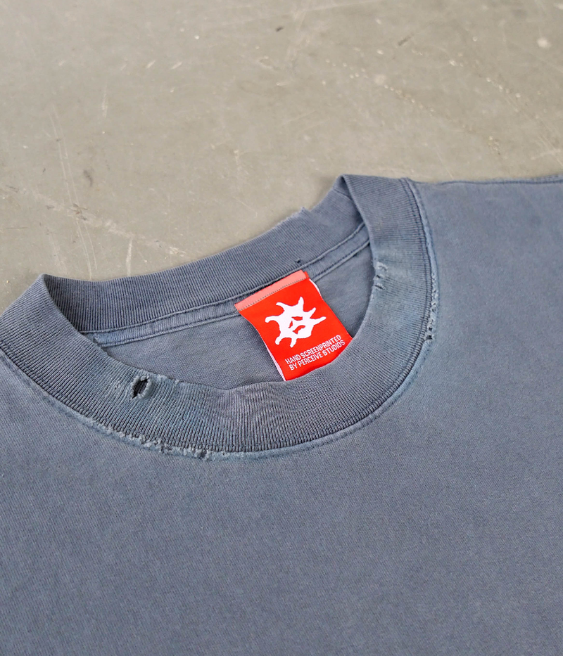 Quote Tee Faded Indigo